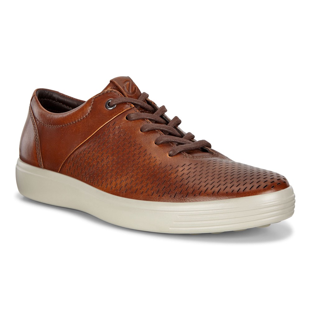 Tenis Hombre - ECCO Soft 7 Lace-Ups - Marrom - BTS260431